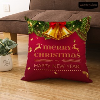 [สินค้าขายดี]☃ปลอกหมอนอิง พิมพ์ลาย Merry Christmas เป็นมิตรกับผิวหนัง อเนกประสงค์