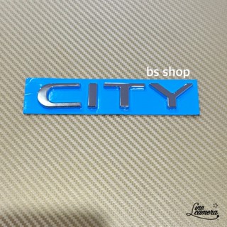 โลโก้ CITY ตัวแยก ติดท้าย Honda  ขนาด 2.3 x 14 cm