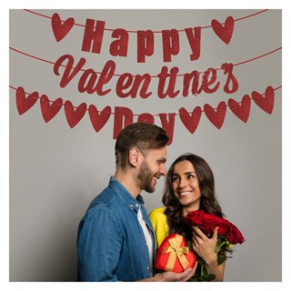 Popkozzi Happy Valentines Day Love Heart Banner 2022 แบนเนอร์ข้อเสนอ Mr And Mrs สําหรับตกแต่งงานแต่งงาน