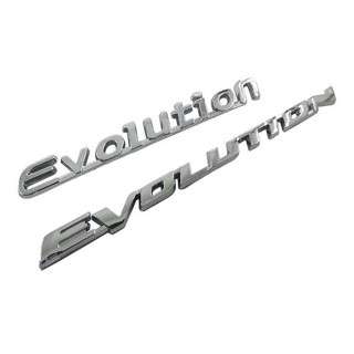 โลโก้ อีโวลูชั่น มิตซูบิชิ  ติดด้านหลัง ขนาด 19 * 1.3cm  /14.5 *1.7cm Evolution Letter Rear Emblem Badge Mitsubishi