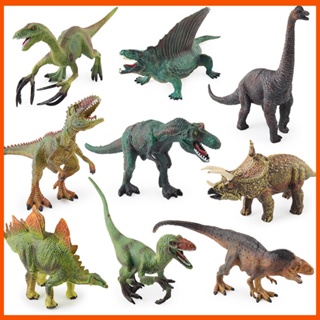 ของเล่นโมเดลไดโนเสาร์ Brachiosaurus Tyrannosaurus Rex Stegosaurus เครื่องประดับ