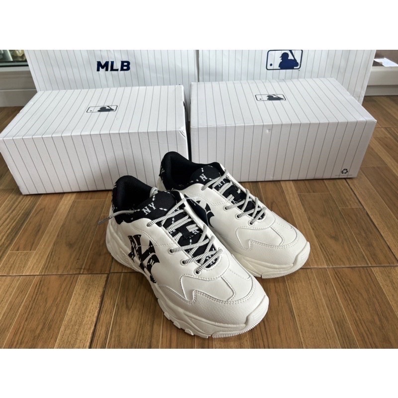 🤎รองเท้าผ้าใบ🤎MLB NY Big Ball Chunky รุ่นใหม่❗️ อุปกรณ์ครบกล่อง สินค้าถ่ายงานจริง💯