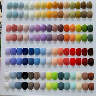 เล็บปลอมPVCสีเจลพร้อมติด #สีพื้น มี60สี เบอร์เรียงตามภาพ