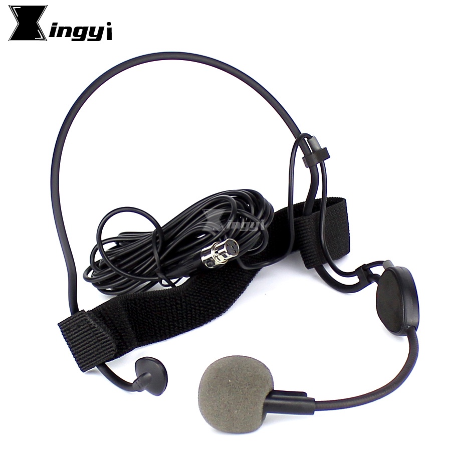 Professional Mini XLR 4 Pin TA4F Earset Headworn Headset Microphone ...