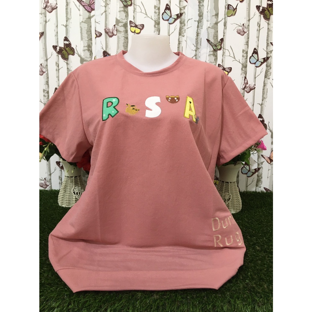เสื้อแฟชั่นผู้หญิง เสื้อยืด สาวอวบ รอบอก48นิ้ว ผ้านิ่ม ใส่สบาย รุ่น9225RSA