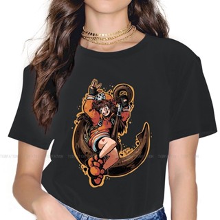 เสื้อคนอ้วน Guilty Gear Girls เสื้อยืดอาจ GGST หญิงท็อปส์ซู 5XL กราฟิก Kawaii Tees ผู้หญิงผ้าฝ้าย Tshirt