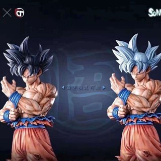 Lm โมเดลฟิกเกอร์ Dragon Ball Extreme Idea Goku สามหัว เรืองแสง GK สีฟ้า สําหรับประดับ ตกแต่ง