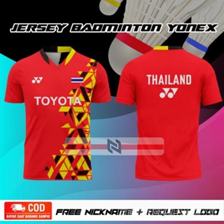 เสื้อยืดกีฬาแบดมินตัน สกรีนลาย thailand all england - yonex full printing MXCF