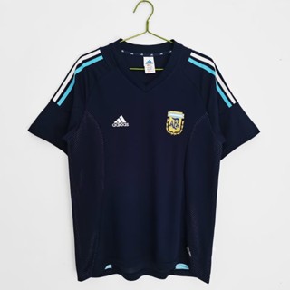 เสื้อกีฬาแขนสั้น ลายทีมชาติฟุตบอล Argentina 2002 ชุดเยือน สําหรับผู้ชาย ไซซ์ S-XXL