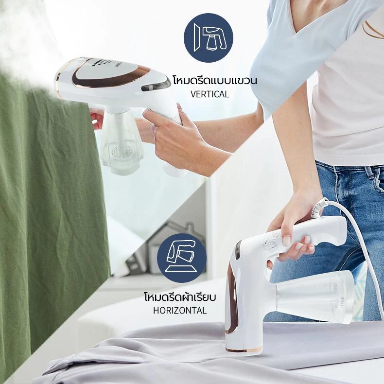 KENTO LITE1600W Handheld Ironing Machine เตารีดไอน้ำพกพา พับเก็บได้ ร้อนเร็ว เพียง 20 วิ ใช้ได้ทุ้งเปียกแะแห้ง เหมาะสำหร thumbnail 5