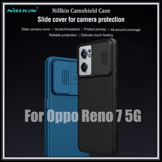 Nillkin เคสโทรศัพท์มือถือ PC แบบแข็ง ป้องกันเลนส์กล้อง หรูหรา สําหรับ Oppo Reno 7 5G