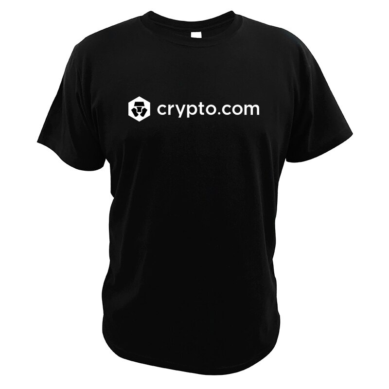 เสื้อยืด oversize CRO Crypto.com เสื้อยืด Cryptocurrency คลาสสิก CRO Token Blockchain เสื้อทีเชิ้ตผ้าฝ้าย 100% ผู้ชายลํา
