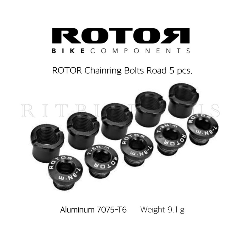 น็อตใบจาน ROTOR 5 รู  เป็นชุด 5 ตัว สำหรับใบจาน 2 ใบ น้ำหนักเบา Rotor Bolt Set (5bolt/5nuts)