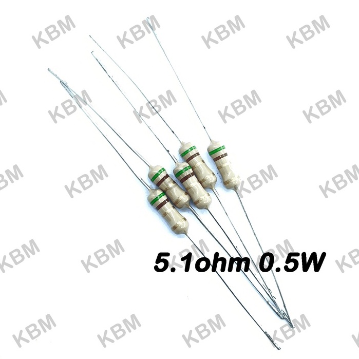 Resistor ตัวต้านทาน 5.1ohm 0.25W 0.5W 1W 2W