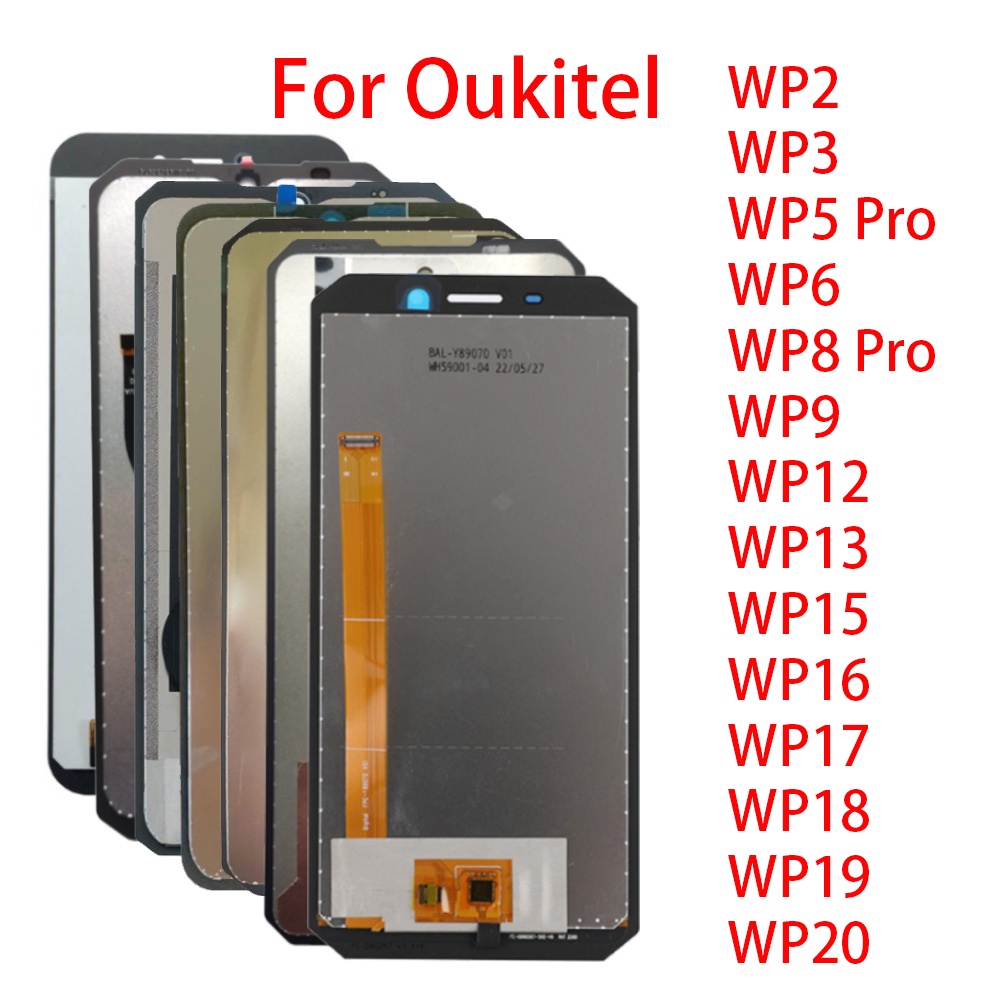 หน้าจอสัมผัส LCD สําหรับ Oukitel WP2 WP3 WP5 WP6 WP8 WP9 WP12 WP13 WP15 WP16 WP17 WP18 WP19 WP20