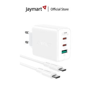 ACEFAST PD65W(USB-C+USB-C+USB-A) 3-port charger set (US) A15 White (FULL)(ของแท้) By Jaymart