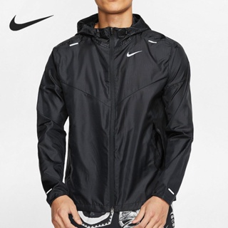 Nike ของแท้ 100% เสื้อแจ็กเก็ต มีฮู้ด มีซิป น้ําหนักเบา กันแดด สําหรับผู้ชาย เหมาะกับการวิ่ง เล่นกีฬา CK6342