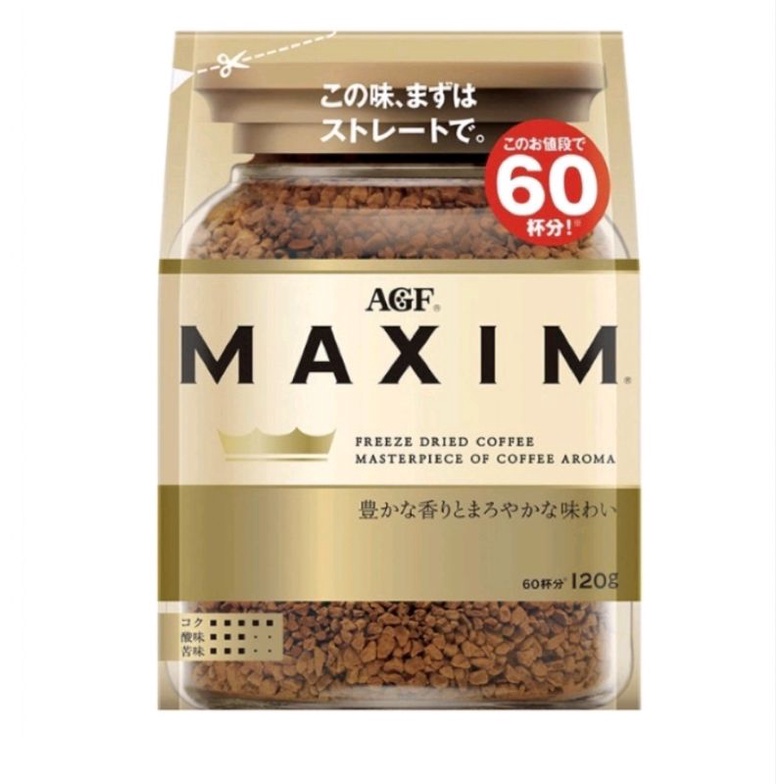 [120g] กาแฟจากญี่ปุ่น AGF MAXIM Aroma Select แบบเติม Refill 120g ชงได้ 60 แก้ว