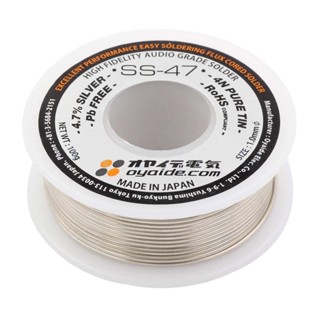 ตะกั่วเงิน OYAIDE SS-47 hi-fidelity solder Pure Silver 4.7% / Pure copper 1.7% ของแท้ แบ่งขายราคาต่อ 1เมตร