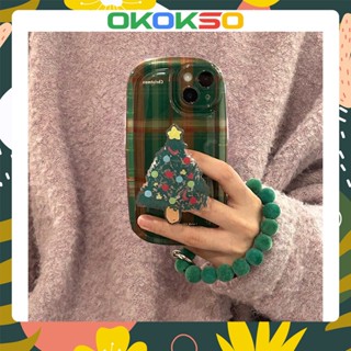 เคสมือถือ แบบนิ่ม ลายการ์ตูนคริสต์มาส สีเขียว กันกระแทก สําหรับ OPPO Reno8 Reno7pro reno6 7z 5 R17 A53 A9 2020 F11 A31 A15 A3S