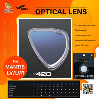 เลนส์สายตา สำหรับหน้ากากดำน้ำ Gull Mantis LV