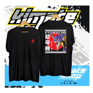 Evangelion EVA-01 เสื้อยืด พิมพ์ลายหุ่นยนต์อนิเมะ สไตล์ญี่ปุ่น KIMATE SHOP