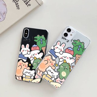 -พร้อมส่งในไทย-เคสซิลิโคนส กรีนลายการ์ตูน TPU นิ่ม สำหรับรุ่น13/13PRO 13PROMAX 12 11 XS #456