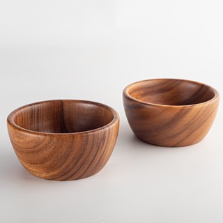 SiamMandalay Wooden Bowl Set of 2  ชามไม้ ใส่ขนม ไม้จามจุรี เซต 2 ชิ้น