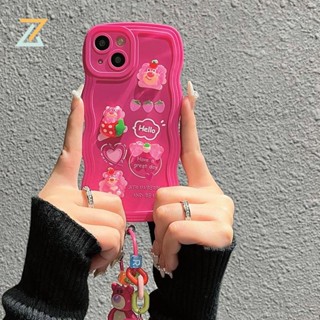 เคสโทรศัพท์มือถือ ซิลิโคน ลายหมี สตรอเบอร์รี่ คริสตัล สําหรับ VIVO V27E V27 V23 V25 Y02 Y36 Y22 Y22S Y12 Y12S Y20 Y21 Y33S Y30 Y15 Y16 Y17 Y12A Y20S Y21A Y50 Y20A Y91C Y1S V20