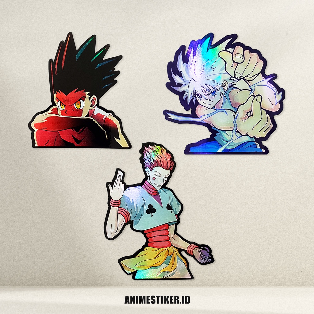 HOLOGRAM PACK STICKER HUNTERXHUNTER HOLOGRAM STICKER ANIME STICKER PACK HOLOGRAM ANIME STICKER