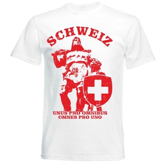 เสื้อยืดพิมพ์ลายHot 2019แฟชั่นผ้าฝ้ายสีดำเสื้อยืดนักฟุตบอลเสื้อยืด Schweiz Futbol 2019นักฟุตบอลสวิสเซอร์แลนด์ Make My Ow