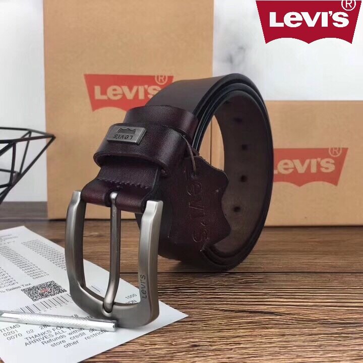 เข็มขัดลีวายส์ ลีวาย Levi’s belt เข็มขัดหนังแท้ Leather Belt เข็มขัดผู้ชาย