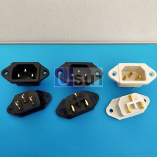 ขั้วปลั๊ก หม้อหุงข้าว เต้ารับ เต้าเสียบ ปลั๊ก ปลั๊กเสียบ Inlet AC Power Plug Socket 3 ขา 10A 16A 250V #ขั้วปลั๊ก แบบ A