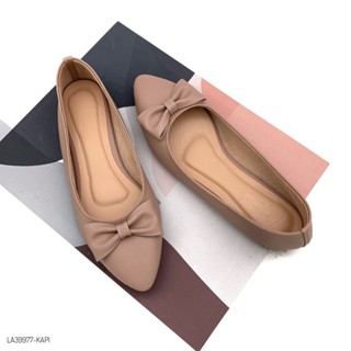 HaloBangkok รองเท้า Flat Shoes หนังไมโครไฟเบอร์ รุ่น LA39977