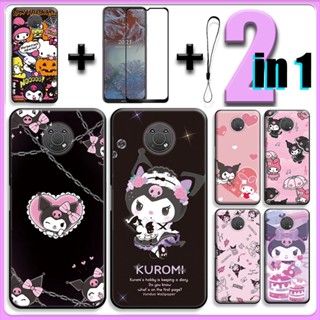 2 IN 1 เคสโทรศัพท์มือถือ กระจกนิรภัย เซรามิค กันรอยหน้าจอ สําหรับ Nokia G10 Nokia G20 Kuromi