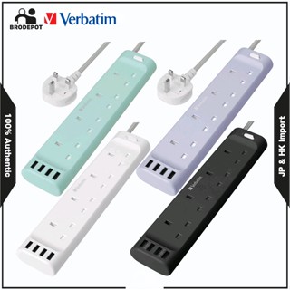 Verbatim Power Strip 4 Outlets,  4 USB 17W 1.8m