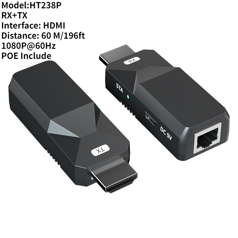 2023 50m HDMI Extender 1080P60HZ HDMI To RJ45 ขยายเสียงวิดีโอ Over Cat6 Cat5e สาย HDMI ยาวระยะทาง HD