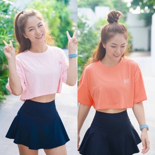 BKKFit Oversized Crop Tee รุ่น สีพาสเทล 4สี