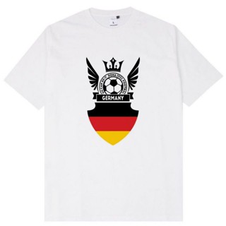 เสื้อยืดคอกลมเสื้อยืด พิมพ์ลายโลโก้ Germany Fifa World cup Qatar สีขาว สไตล์วินเทจ สําหรับผู้ชาย และผู้หญิง 24s 2022S-4X