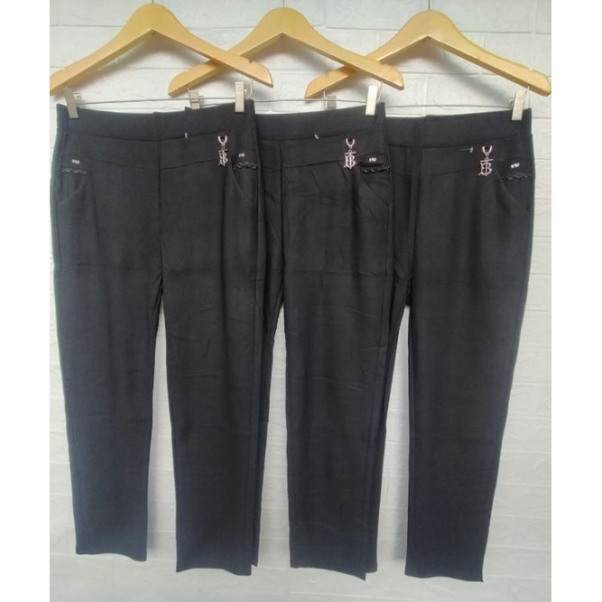 ใหม่ผู้หญิง PLAIN PANTS OFFICE PANTS WORK PANTS JUMBO PANTS XL XXL 3XL 4XL 5XL