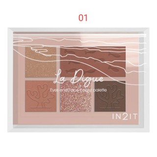 In2it Eyes&amp;Face Colour อายแชโดว์และบลัชออนพาเลท 5 สี เบอร์01