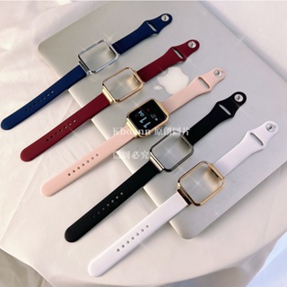 Xiaomi Mi Watch Lite/Redmi Watch 2 สายนาฬิกาซิลิโคน พร้อมเคสโลหะป้องกัน สําหรับ Redmi Watch 2 Lite Strap