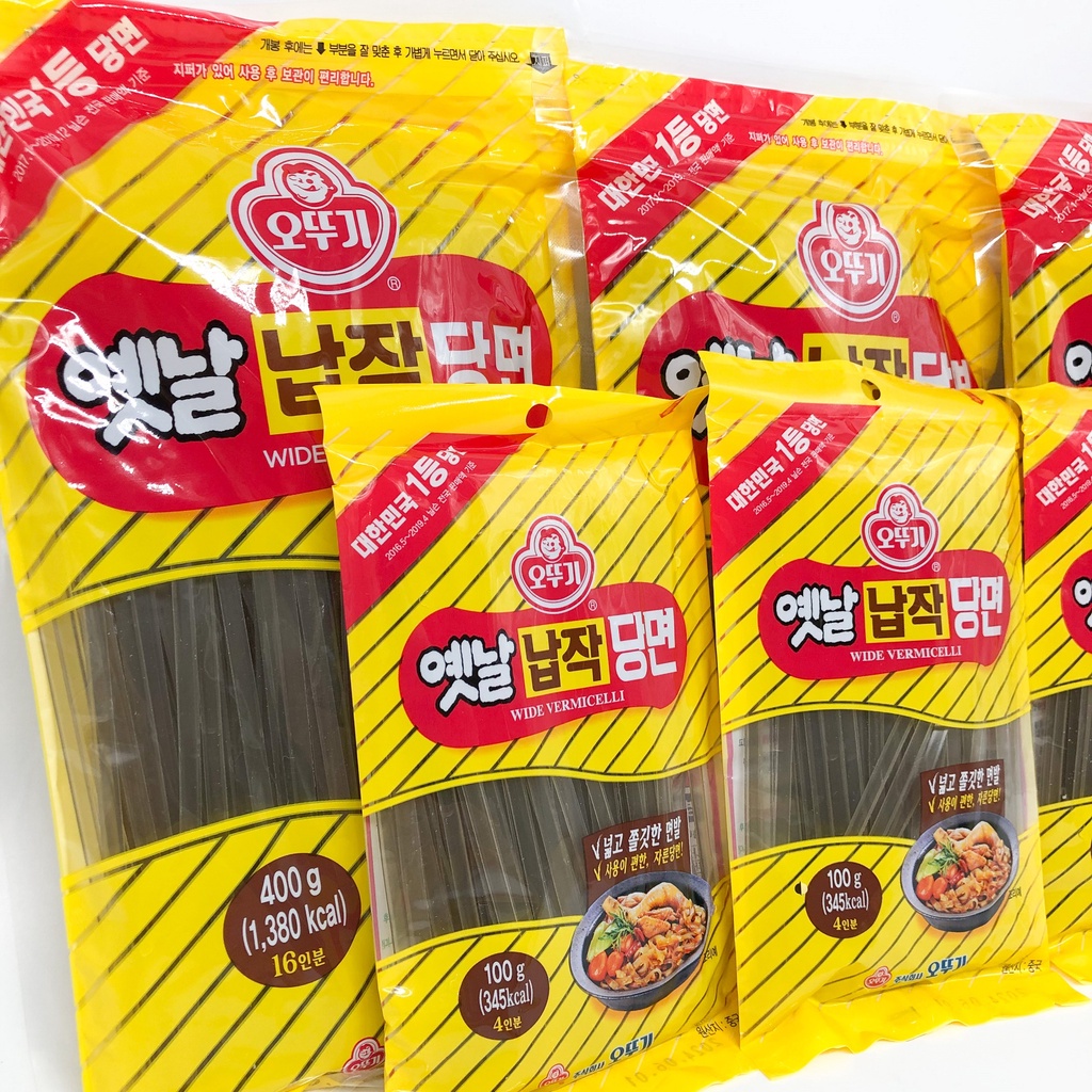 🍝วุ้นเส้นเกาหลีเส้นแบน🍝วุ้นเส้นแบนเกาหลี 100g 400g OTTOGI Flat Dangmyun 납작당면 วุ้นเส้นเกาหลี - รูปที่ 2