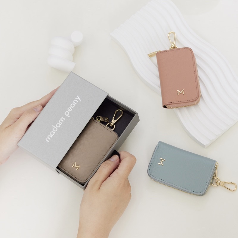MADAM PEONY กระเป๋าใส่กุญแจหนังวัวแท้ ใส่กุญแจรถ รุ่น KEY CASE