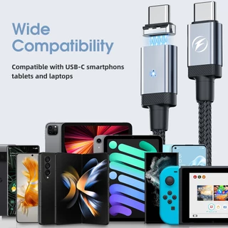 Fonken สายเคเบิลแม่เหล็ก USB C PD 65W USB C เป็น Type C 27W Type C เป็น iOS สําหรับโทรศัพท์ iP Samsung