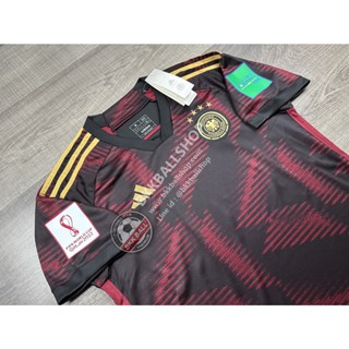 เสื้อฟุตบอล ทีมชาติ Germany Away เยอรมัน เยือน พร้อมอาร์มฟุตบอลโลก ปี 2022