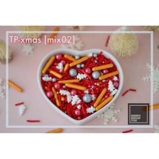 [สินค้าพร้อมส่ง] New!!!! 🎅🏻🎉 TP Xmas-mix02 น้ำตาลตกแต่งเค้กธีมคริสต์มาส  🎉🎁