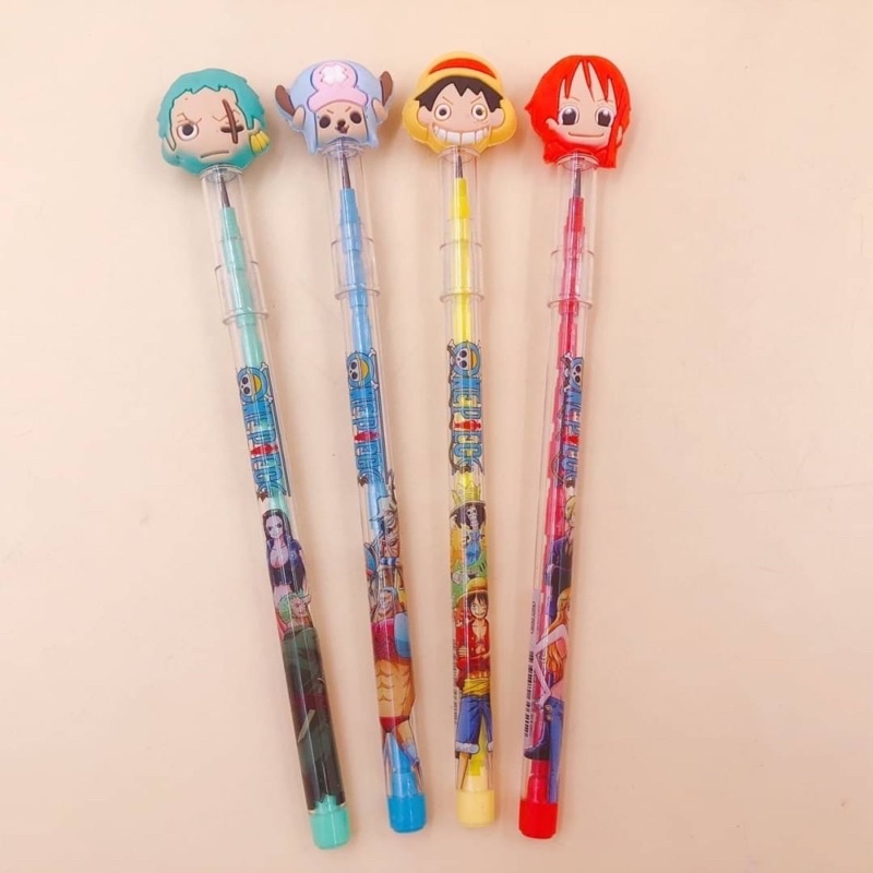 พร้อมส่ง ดินสอต่อไส้วันพีช One Piece หัวเป็นยางลบ