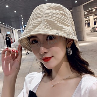 Yuki Fashion พร้อมส่งจากไทย หมวกบัคเก็ต ลายผ้าย่น ดีไซญี่ปุ่นออกแบบ หมวกแฟชั่น  Bucket Hats