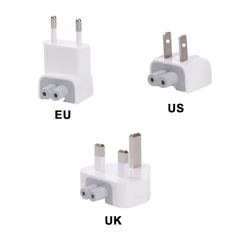 อะแดปเตอร์ปลั๊ก AC หัวเป็ด EU / US / UK สําหรับเครื่องชาร์จ USB ของ Apple MacBook Pro Air iPad